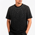 Ornate Black Refine Rainstone Tee